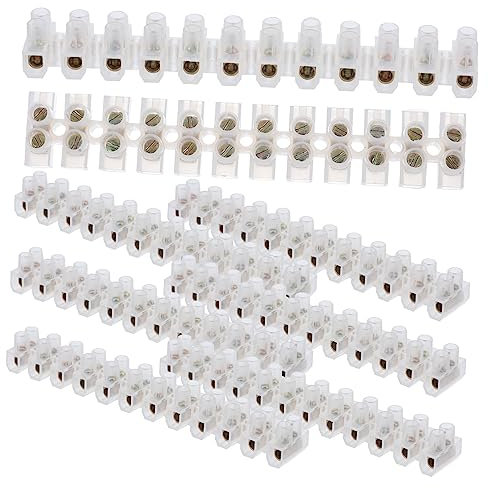 CATIEBYE 10pcs Type Screw Terminal Blocks Wiring Connectors High Conductivity Acid Alkali Resistant for Electrical Appliances Cable Access
