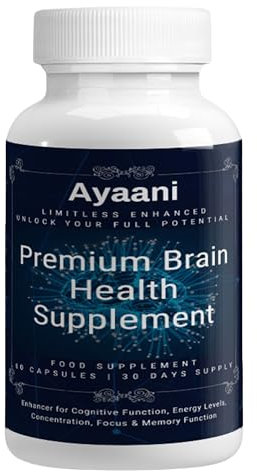 Ayaani - Focus Brain Supplement — Advanced Nootropic for Mental Clarity — with Alpha GPC, L-Carnitine & L-Tyrosine — Vegan Cognitive Support — 60 Tablets