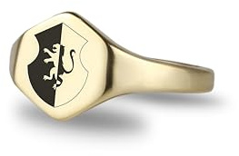 Heraldischer Greif Siegelring - Individueller Heraldischer Ring - Sechseckiger Ring - Frauen Wappen Ring - Familien Ring - Antiker Schmuck