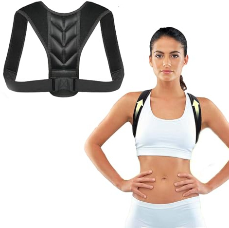 DVONE Correcteur De Posture, 68-91cm Buste Redresseur De Dos Réglable En Matériau Doux Et Respirant Pour Corriger La Posture Et Soulager Les Douleurs Du Dos, Du Cou, De La Nuque Et Des épaules