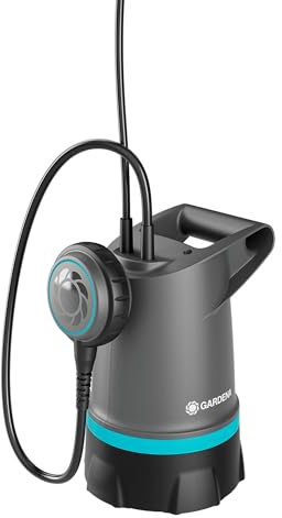 Gardena Clear Water Submersible Pump 20000 Basic, Submersible & Drainage Pump, 550W, 20.000 l/h, with Float Switch, Wipe-Dry Performance, High-Capacity Pumping, UK Plug (09016-47)