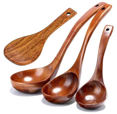 Holz Suppenkellen Set Naturholz Suppenkelle Aus Holz Suppenkelle Suppenlöffel Japanischer Suppenlöffel Mit Langem Griff Suppenlöffel Aus Naturholz Holzwaren Löffel Für Holz Küchengerät