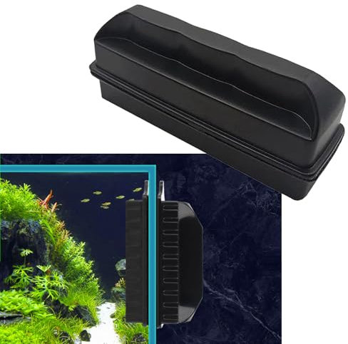 Srvauyea Aquarium Glas Starke Magnetbürste, Reinigungs Magnet Bürste, Magnetisches Reinigungswerkzeug, Magnetische Reinigungsbürste für Aquarien, Aquarium Scheibenreiniger, Aquarium Reinigung Zubehör
