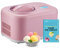 TZS First Austria Eismaschine & Joghurtbereiter | 1 L | Frozen Joghurt, Sorbet, Eiscreme | inkl. Rezeptheft, Messbecher & Spatel | rosa