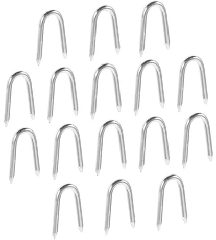 Abaodam 50pièces Clous u pour Clôtures De Jardin Piquets Métalliques Multifonctions Clous Coupe-Vent Installation Facile Et Rapide Fixation Solide pour Grillages