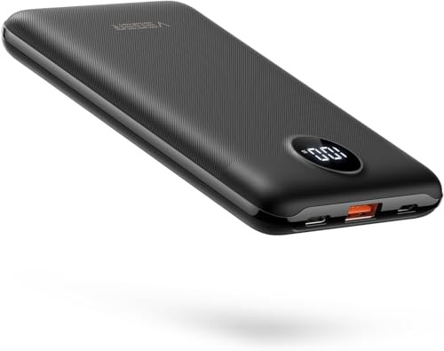 VEGER Batterie Externe 10000mAh Quick Charge, 22.5W Mini Chargeur Portable | USB C Input & Output Powerbank avec LED Display, PD3.0 QC4.0 Phone Power Bank Compatible iPhone16/15/14/13/12,Huawei,Android