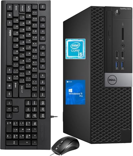 Dell OptiPlex 5040 SFF Ordinateur pc, Intel Core i5-6500 2,50 GHz, 8 Go de RAM, 256 Go de SSD, WiFi, Bluetooth, HDMI, Windows 11 Pro (Rénové)