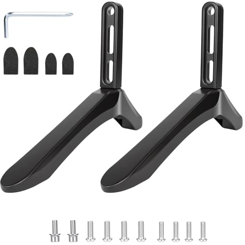 Universeller TV Standfüße für 32-65 Zoll Fernseher Sockelfüße Ersatzhalterung TV Ständer Standfuss HöHenverstellbar Ersatzbeine für Flach Curved TV Smart TV LCD LED TV Ständer