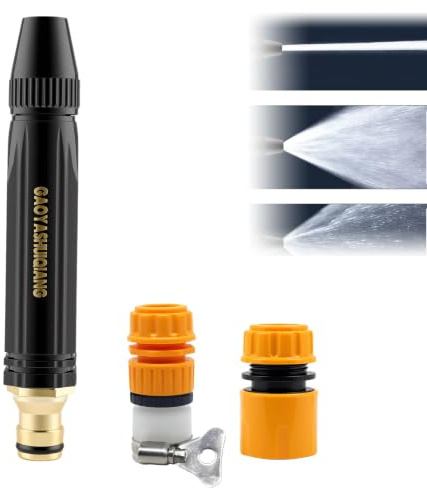 Boquilla de Alta Presión para Manguera de Jardín – Pulverizador Ajustable Manual, Resistente e Impermeable, Ideal para Lavar el Coche, Regar Plantas y Limpieza Exterior