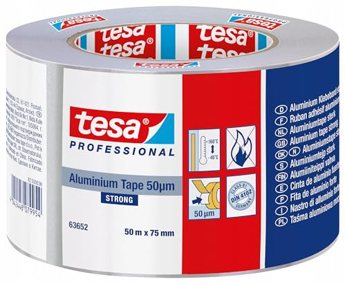 TESA 50565-00003-01 - Aluminiumband 50 Mikron - 50 m x 75 mm mit Schutzfolie