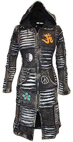 SHOPOHOLIC Fashion tvätta damer Emo Goth skärningar lång kappa
