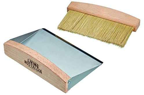 Kitchen Craft Living Nostalgia Scopetta e Paletta da Tavolo, 16/15 cm, Multicolore