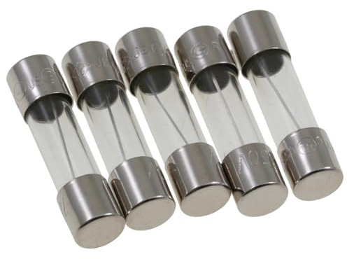 PW Glassicherung 7A 25mm 5 Stück Set Feinsicherung Flachsicherung KFZ Sicherung 7 Ampere 250V Glasrohrsicherung für Auto Elektronik Haushalt Modellbau