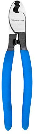 Speedewox - Tagliacavi per cavi coassiali, 20 cm, pinza per taglio cavi coassiali, cesoie per spelafili a ganascia curva, ad alta leva, resistente e professionale, capacità 1,2 cm