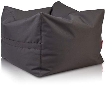 Ecopuf Cubo - Pouf Pouf en Polyester imperméable Pouf Cube de Haute qualité et Facile d'entretien Double Doublure Amovible avec poignée Taille 60 X 45 cm Gris Faber M11