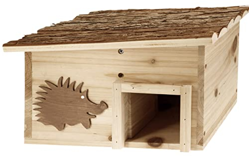 matrasa Igelhaus BAUSATZ mit Zwei Zimmern - Igelholzhaus Igelhütte Igelnest Igelhütte 34x28x22