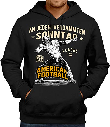 Gasoline Bandit Kapuzen Pulli Hoodie für American Football Fans: An jedem verdammten Sonntag 4XL