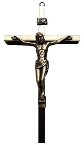 S-TROUBLE Croce cattolica Crocifisso Croce da Muro di San Gesù Cristo Chiesa Preghiera Religiosa Ornamento Appeso Decorazione della Cappella della casa