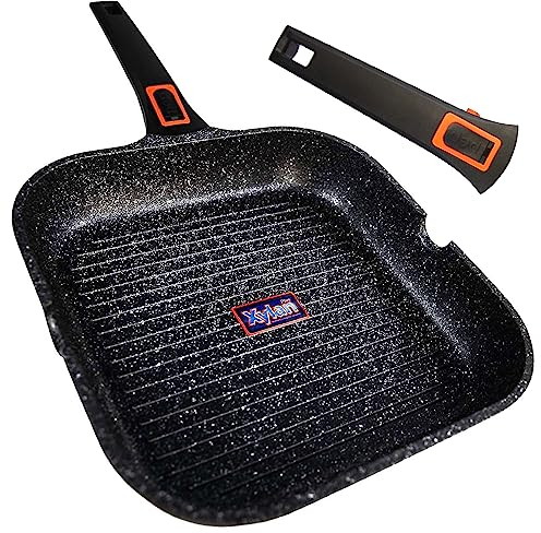 Pep Griddle Pan 29cm with Removable Handle Non-Stick Induction Gas and Electric Compatible