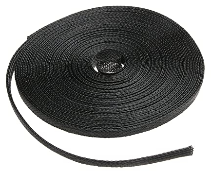 ETOPARS Expandable Braided Sleeving Wire Black Braided Sleeving Cable Tidy Sleeve Loom Tubing Cable Sleeve Flexible Insulated Protection 4mm Diameter Length 10 Meters