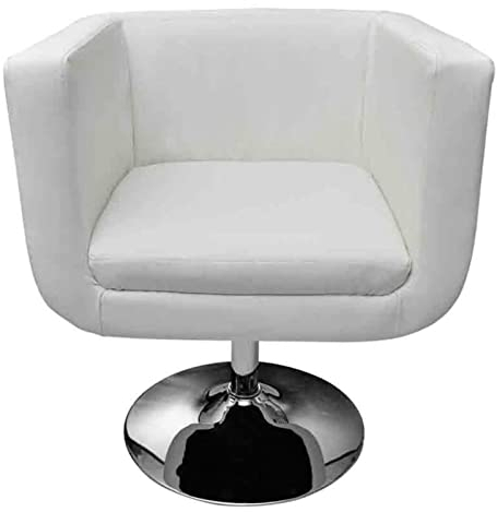 Tidyard Drehsessel Bar-Sessel Barsessel höhenverstellbare modernen Stil,Loungesessel Barhocker Drehstuh Barstühle Relaxsessel 63 x 59 x (66,5-75,5) cm,Kunstleder Weiß