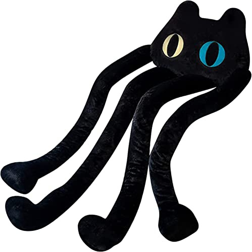 vitegaw Long Cat Plush Pillow, 39 Cute Black Cat Stuffed Animals Kawaii Soft Plushies,Big Plush Toys Gift for Girlfriend