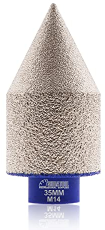 SHDIATOOL Diamant-Fasenfräser Finger-Bits 35 mm x M14 Senkbohrer für Fliesen, Marmor, Keramik, Feinbearbeitung, Reinigung, Vergrößerung vorhandener Löcher