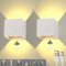 SENFAY 2 Pack 6W LED Akku Wandleuchte Batteriebetrieben 3600mAh Innen Wandlampe Bewegungsmelder Warmweiß USB Aufladbare Wandbeleuchtung Einstellbar Abstrahlwinkel Flurlampe Magnetische Wireless Weiß
