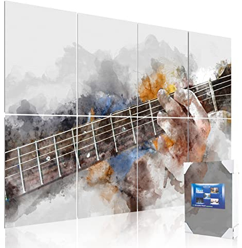 Mollywell Art Acoustic Panels, Sound Proofing, Wall Decoration, Suitable for Nature-Inspired Room Soundproofing & Vibrant Aesthetics (Guitar), 48x32x0.4 Inch
