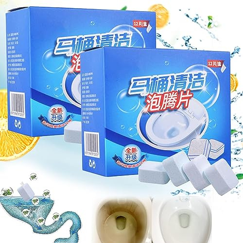 EXQST Caja de 1/2/3 de tabletas de Limpieza Flushbright, Limpiador de inodoros Flushbright, Limpiador de inodoros para Limpieza y desodorización