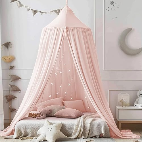 Ginkago Baldachin Kinderzimmer Baby Betthimmel Riesig Betthimmel Kinder Himmelbett Vorhänge Prinzessin Baldachin für Spiel Lesen Schlafzimmer Ankleidezimmer