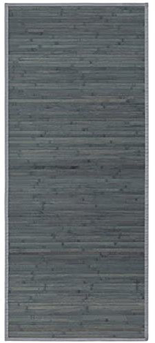 Hogar y Mas Alfombra BAMBÚ Natural Antideslizante (Gris, 180x60cm)