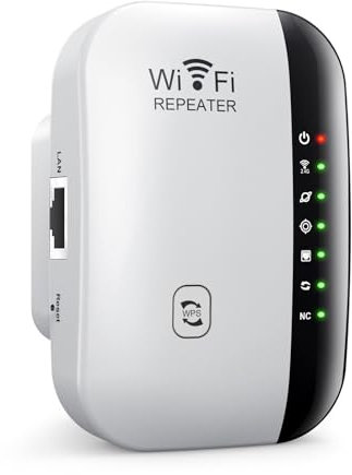 Swokely Ripetitore WiFi 300M Amplificatore di segnale wireless WiFi Range Extender con connessione Ethernet, facile configurazione relè/AP 2 modalità di lavoro portatile WiFi Extender Signal Extender
