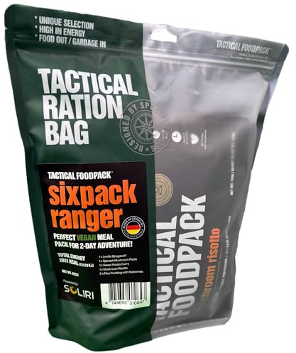 Tactical Fooodpack - Ranger | 6 x gefriergetrocknete Premium Mahlzeiten - Instant Outdoor Nahrung für Camping, Trekking und Büro | Natürliche Zutaten, Lange Haltbarkeit. NEUE REZEPTUR