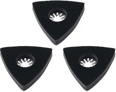 ECSiNG Tampone Abrasivo Triangolare Da 80 Mm 3 Pezzi Compatibile Con La Maggior Parte Delle Lucidatrici Per Lucidare Legno E Metallo.