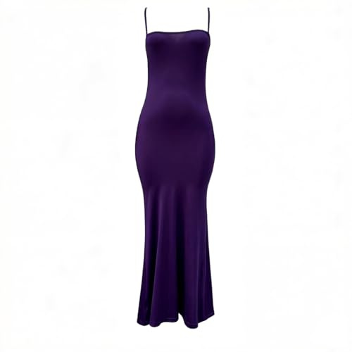 Maxi robe sensuelle décontractée pour femme sans manches avec dos nu moulant, XS