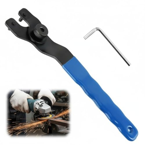 coalwop Chiave per smerigliatrice angolare regolabile 8-48mm con dotata chiave esagonale e 2 mandrini filettati con smerigliatrice angolare Flangia Esterna per 4''5''6''7''9''