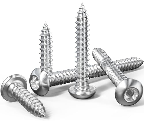 YOOPIN 60PCS Torx Security Screws M5×25mm, 304 Stainless Steel Screws 25mm, Torx Pan Head Screw, Stainless Steel Self-Tapping Screw for DIY Woodwork and Furniture Repairs