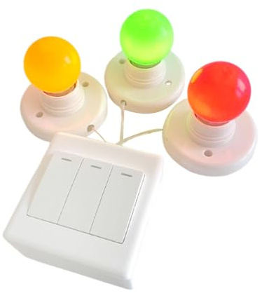 Perfeclan Busy Board Teile Zubehör Aktivitätsbrett Material Frühpädagogisches Spielzeug Sensorisches Spielzeug Lichtteile mit Schalter für Autoreisen