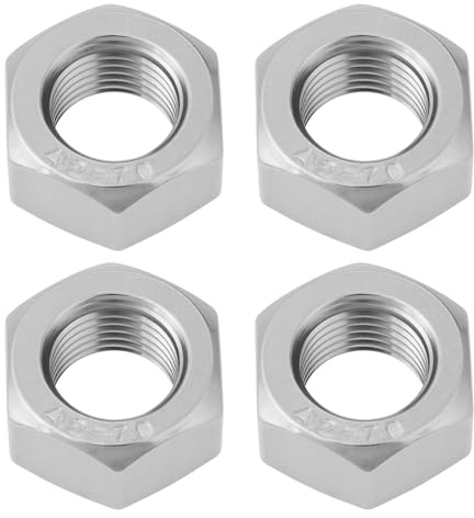 YINETTECH 4 Pezzi M12 X 1,25 Dadi Completi In Acciaio Inossidabile Filettatura Destra Compatibile Con Connessioni Di Macchinari E Attrezzature