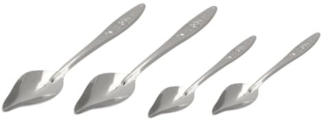 Kisangel 4 Piezas Cucharas para Alimentar Loros y Aves Cucharas para Leche y Grande y Pequeño sin Fugas Fácil de Limpiar Uso Doméstico para Tiendas de Mascotas