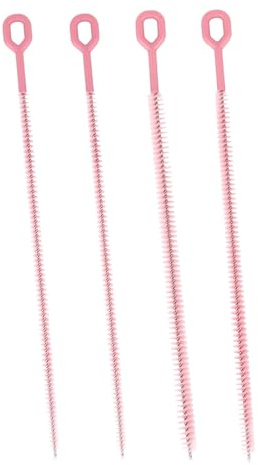 4pcs Straw Cleaner Brushes Compatible with Stanley, 31.5cm/12.4in Extra Long Full Bristle Coverage Reusable Straw Cleaning Brushes Cleaning Accessories (Macaron Pink, 3 Sizes)