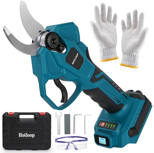Akku Astschere Professionelle Elektrische Gartenschere für Makita 18V Batterie (Ohne Akku),Gardena Akku Gartenschere Max 40mm Schneiddurchmesser,LCD Anzeige