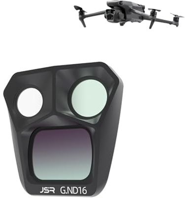 CASYDYEN GND16 Graduated Filter for DJI Mavic 3 Pro Drone Lens ND16 Graduated Filter with Multi-Layer Coatings HD Optical Glass Waterproof/Scratch Drone Protection Filter