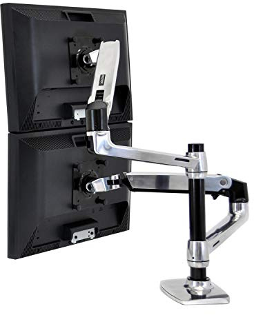 ERGOTRON 45-248-026 Dual Stacking Arm Polished 24In 18.1kg Lift33 Mis-D 10Y Wa Schwarz/Silber
