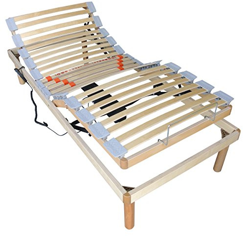 Baldiflex Emporio Rete Singola Elettrica Motorizzata Ergonomica Doghe Listelli di Faggio 80 x 190 cm Modello Aladino