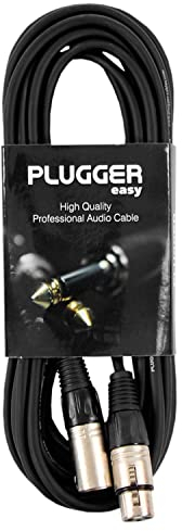 Plugger Câble XLR femelle 3b/mâle 3b 6 m Noir