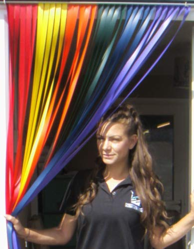 Holland Plastics Heavy Duty Caravan/RV Door Curtain,Bug Blind,Fly Blind,Strip Blind- 'RAINBOW' -62CM WIDE