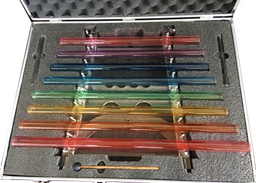 432HZ CDEFGABC Perfect Sound Therapy Quartz-Colorized Crystal Harp-Perfect Musical Instrument with Free Alumina Carrying Box