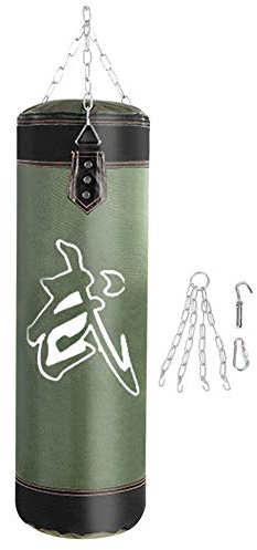 VGEBY1 Sac de Frappe, Sac de Boxe Sac de Frappe sans Sables Rempli Lourd Equipement d'Entraînement de MMA Muay Thai Kickboxing Arts Martiaux(60CM-Vert)
